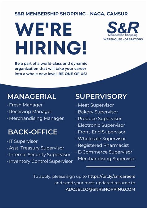 s & r hiring